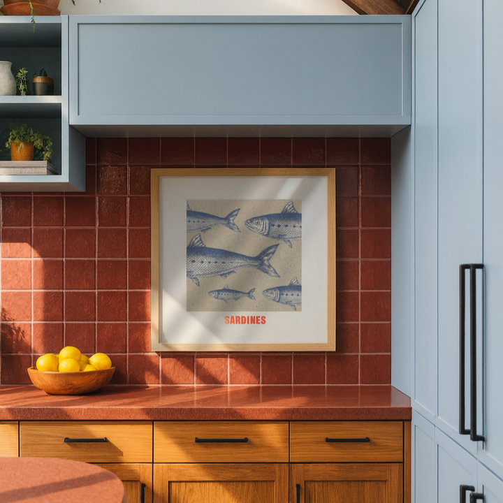 Cuadro "Blue Fish Harmony"