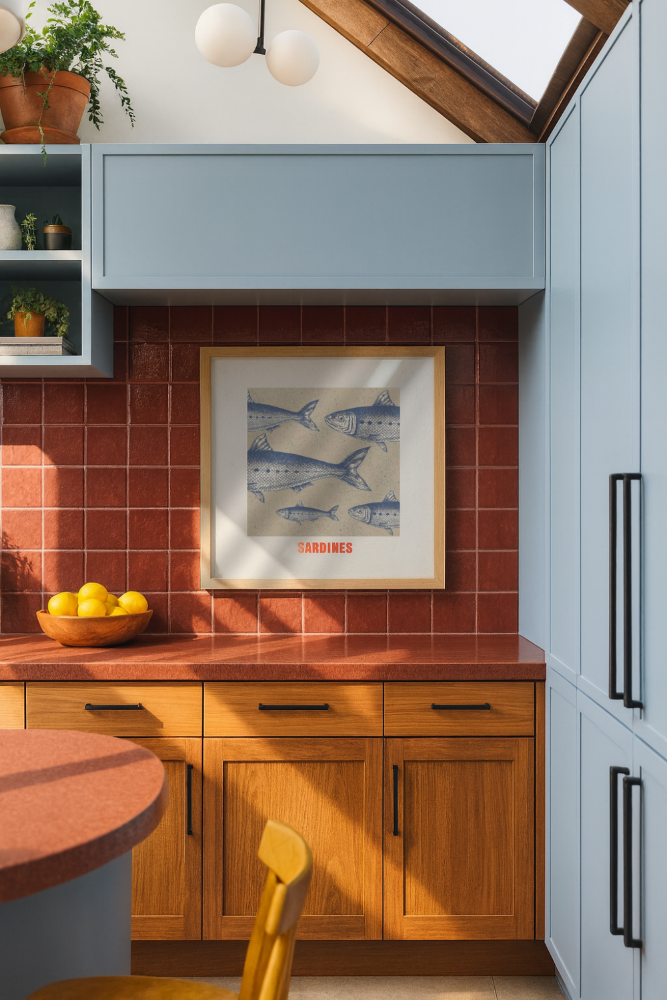 Cuadro "Blue Fish Harmony"