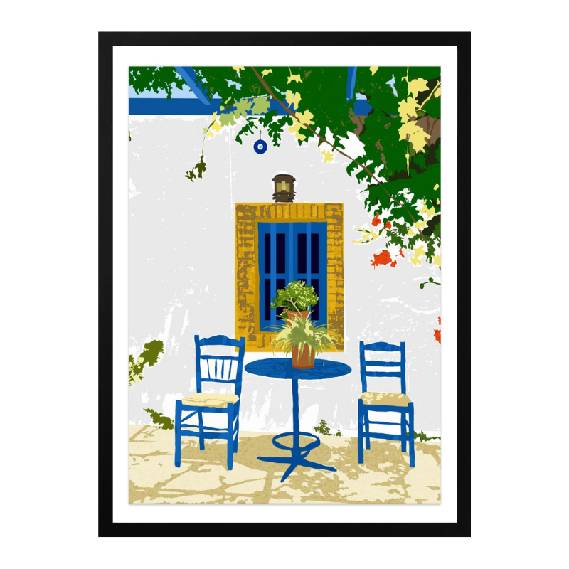 Cuadro "Greek Vacay for Two"