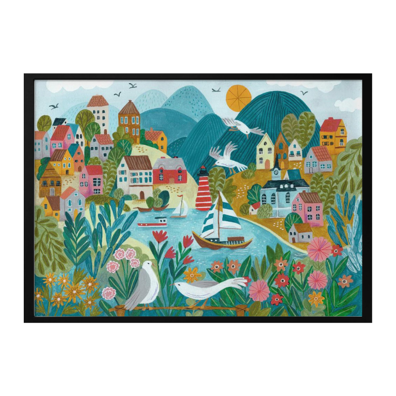 Cuadro "Coastal Village"