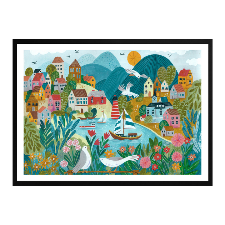 Cuadro "Coastal Village"