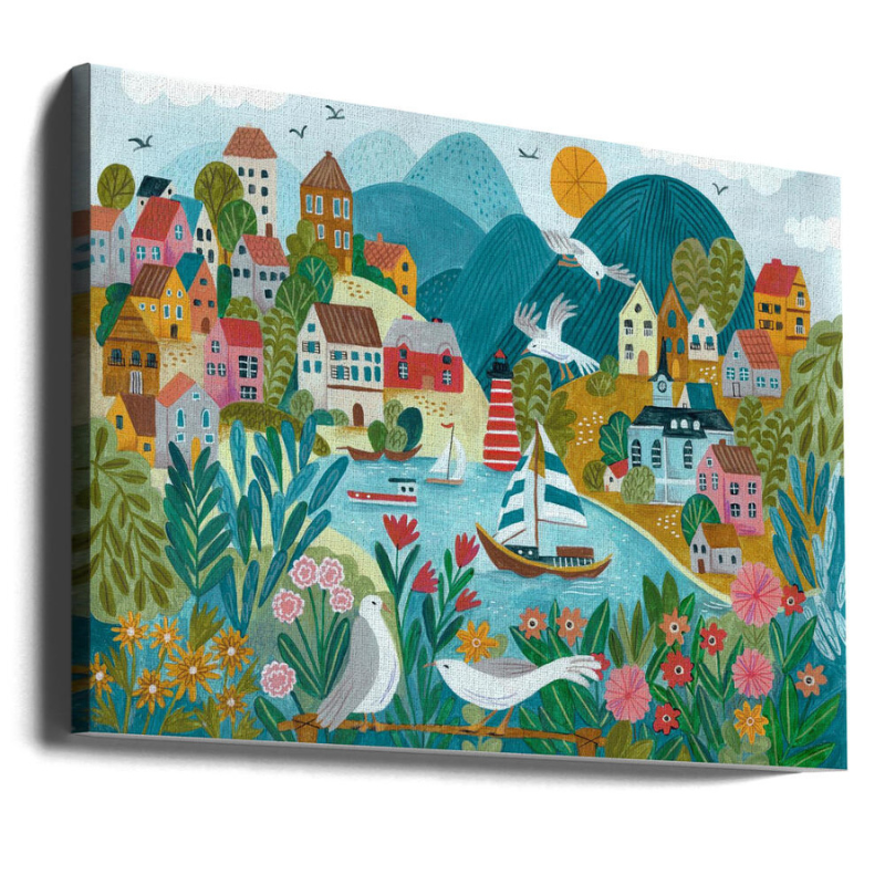 Cuadro "Coastal Village"