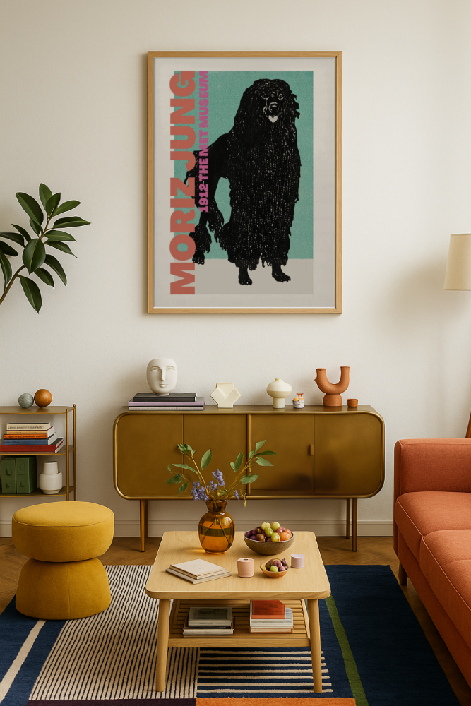 Cuadro "Stylized Black Dog"