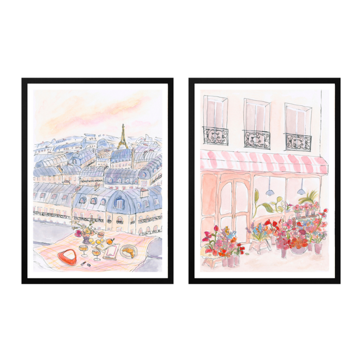 Set de cuadros "Paris Bloom & Views"