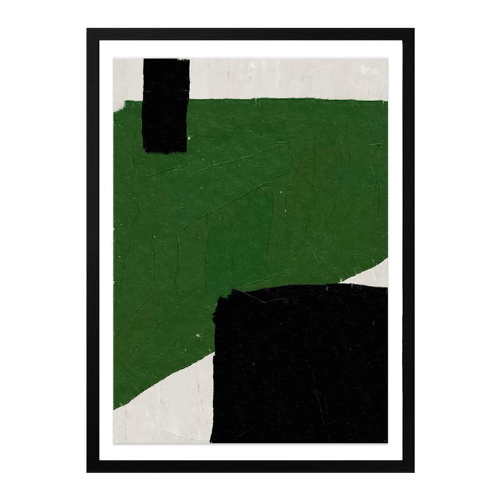 Cuadro "Green Black Oil Abstract No 2"