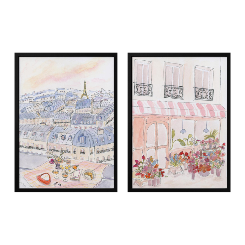 Set de cuadros "Paris Bloom & Views"
