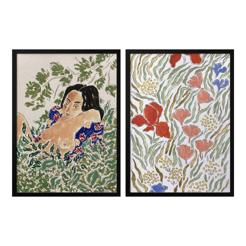 Set de cuadros "Wild Bloom"