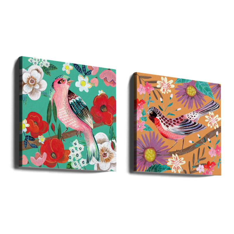 Set de cuadros "Tropical Birds"