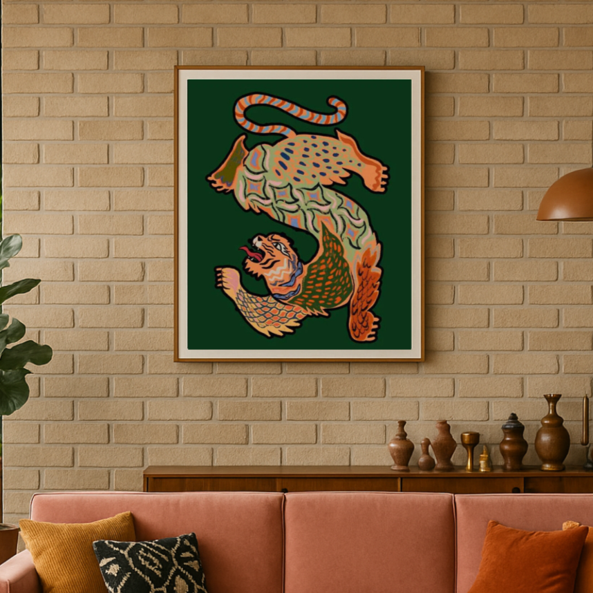 Cuadro "Asiantiger Green"