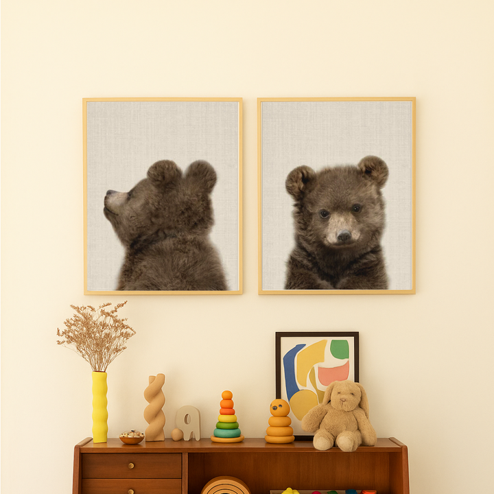 Cuadro "Peekaboo Baby Bear Back"