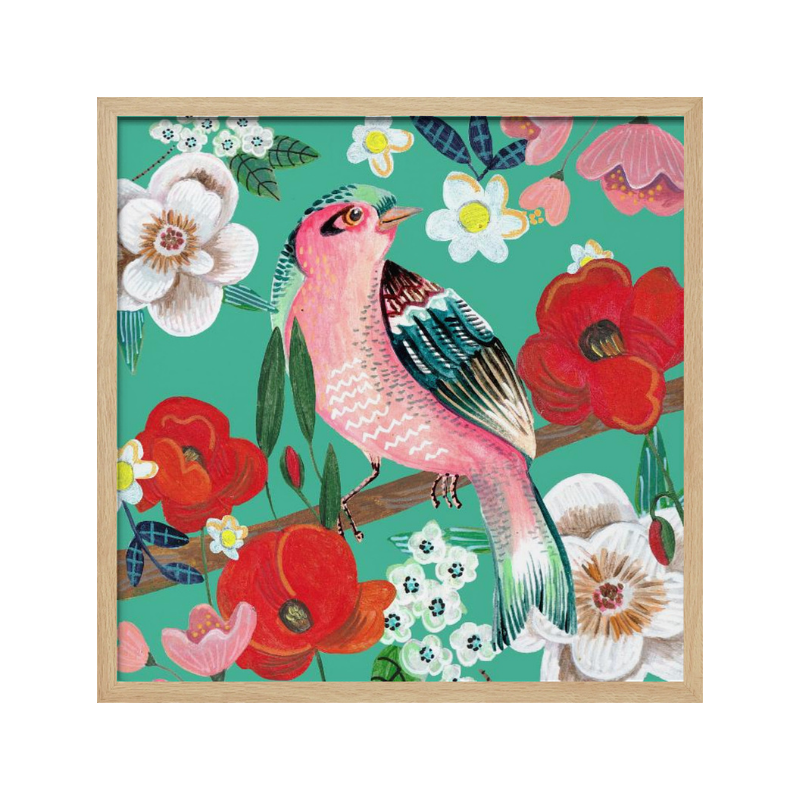 Cuadro "Bird and Flowers"