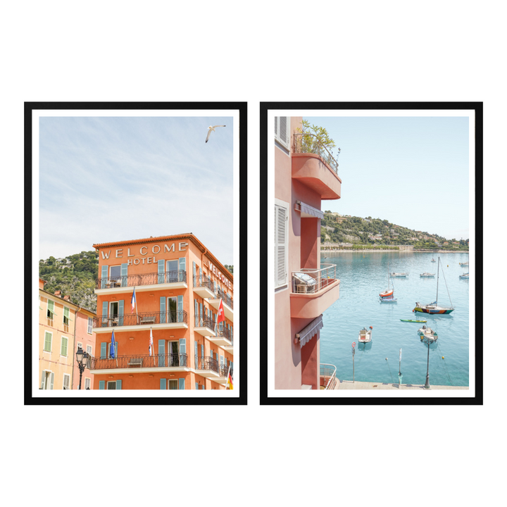 Set de cuadros "French Riviera Glow"