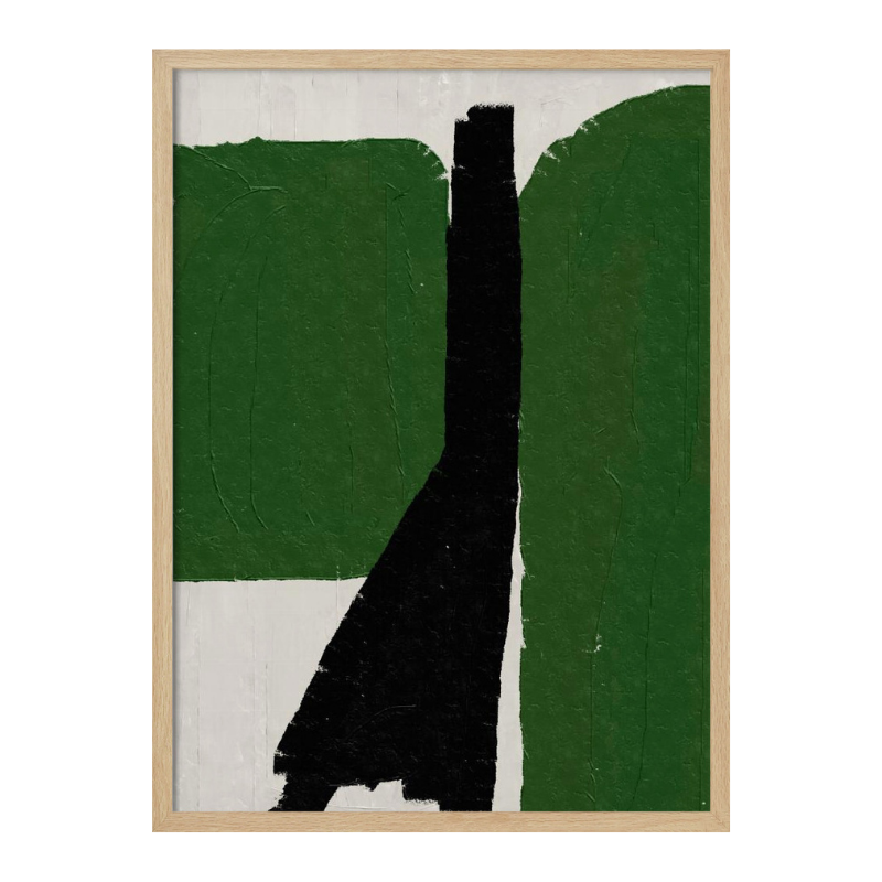 Cuadro "Green Black Oil Abstract No 1"
