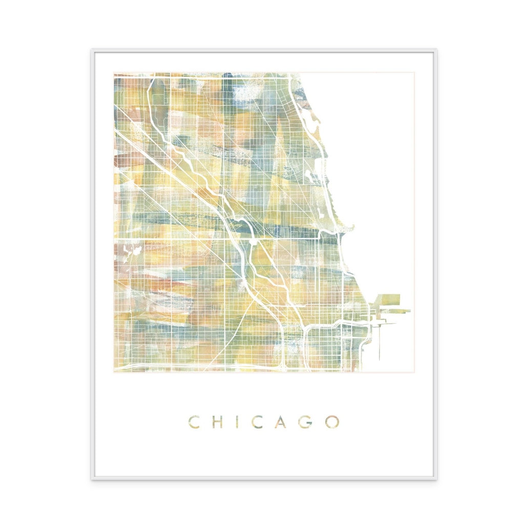 Cuadro "Chicago Illinois II Watercolor"
