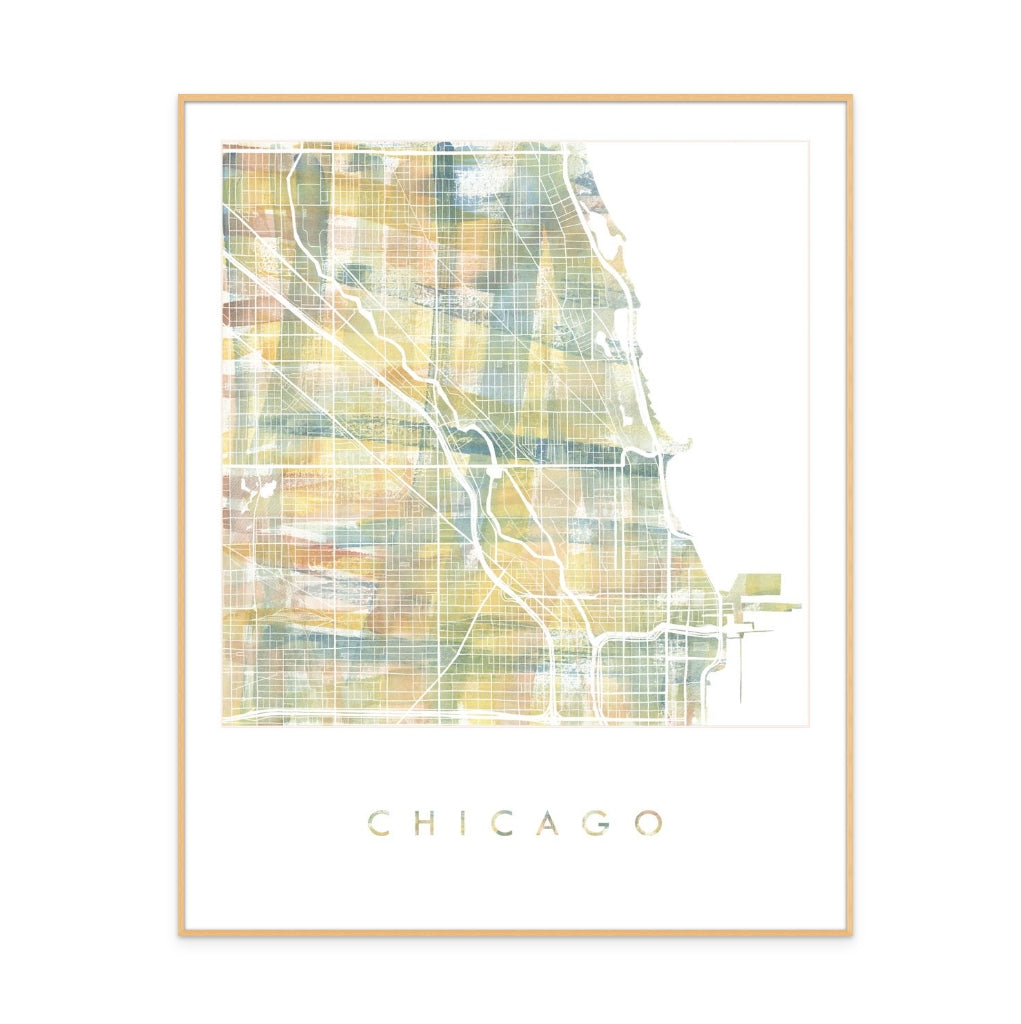 Cuadro "Chicago Illinois II Watercolor"