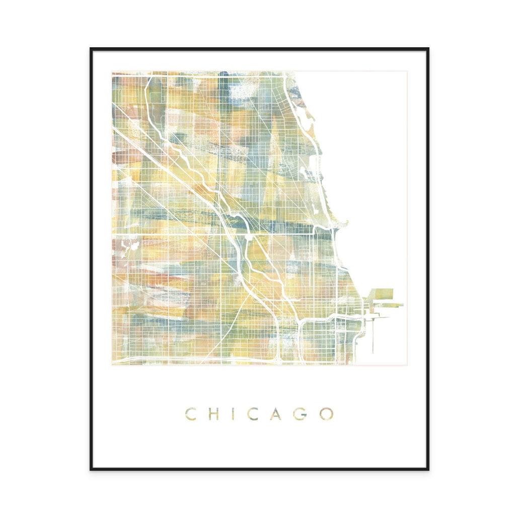 Cuadro "Chicago Illinois II Watercolor"