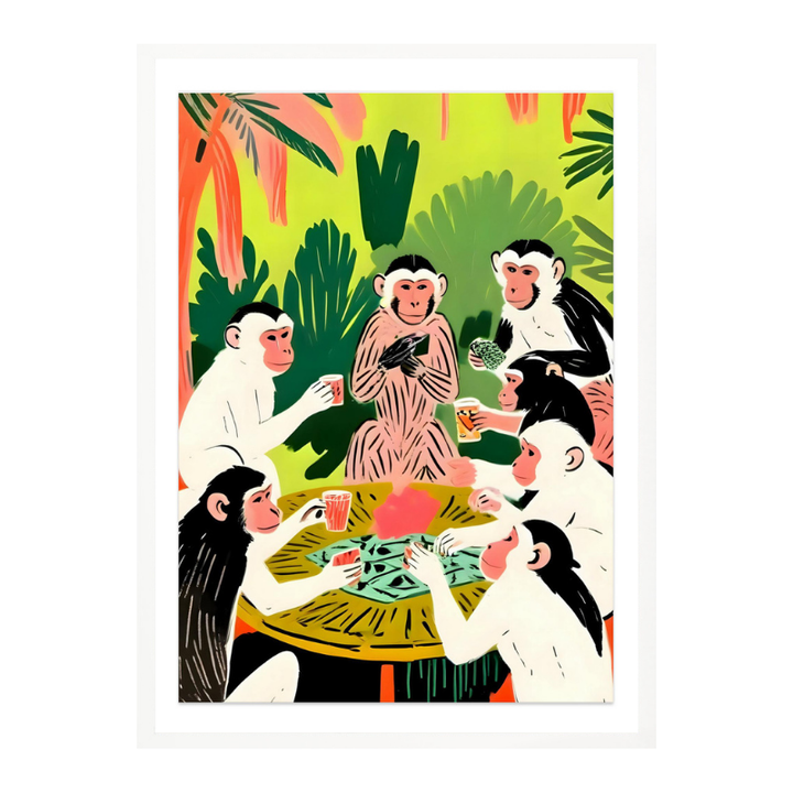 Cuadro "Monkey Poker a Royal Flush"