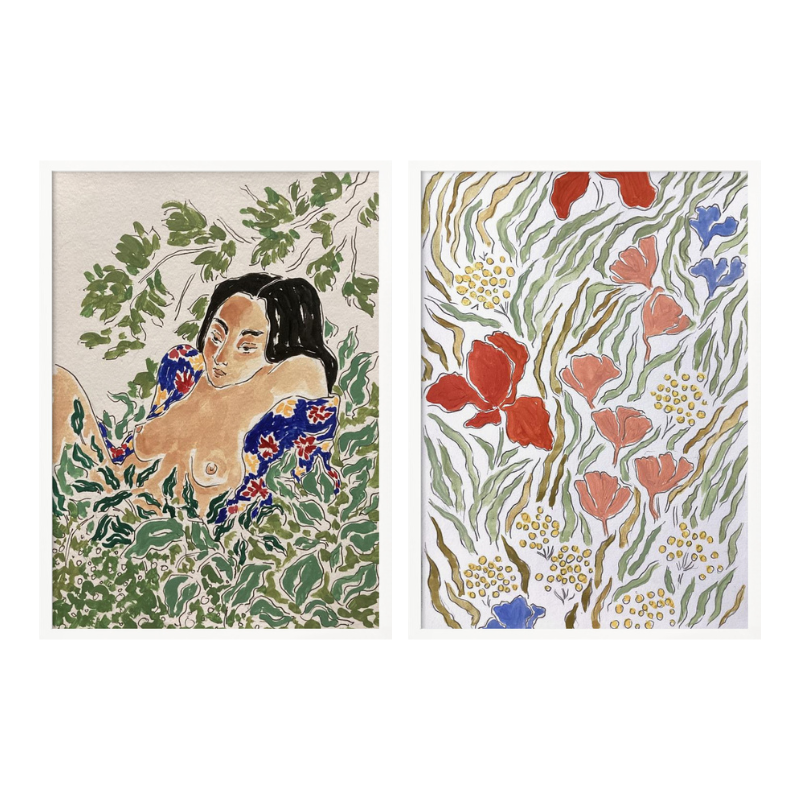 Set de cuadros "Wild Bloom"