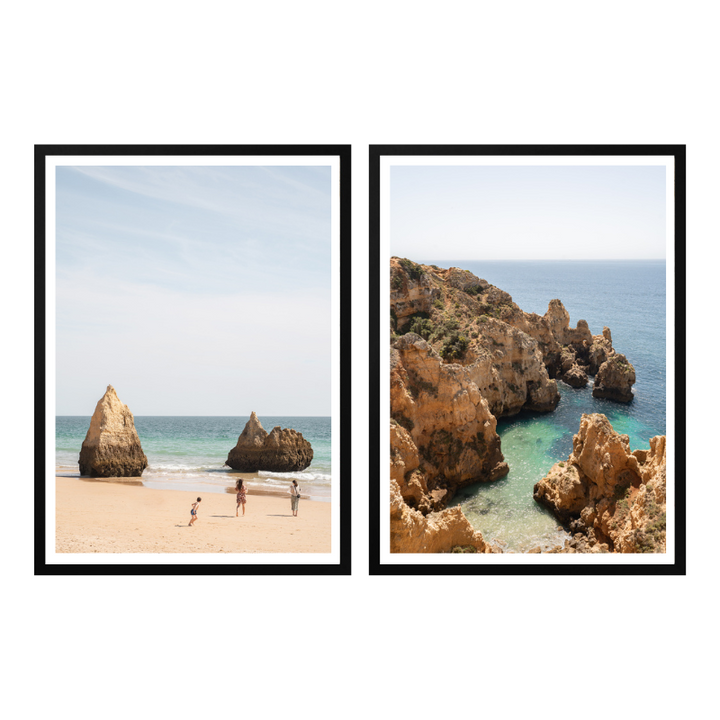 Set de cuadros "Golden Algarve Escape"