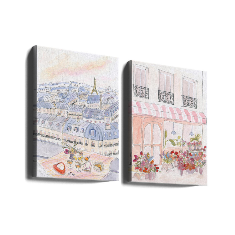 Set de cuadros "Paris Bloom & Views"
