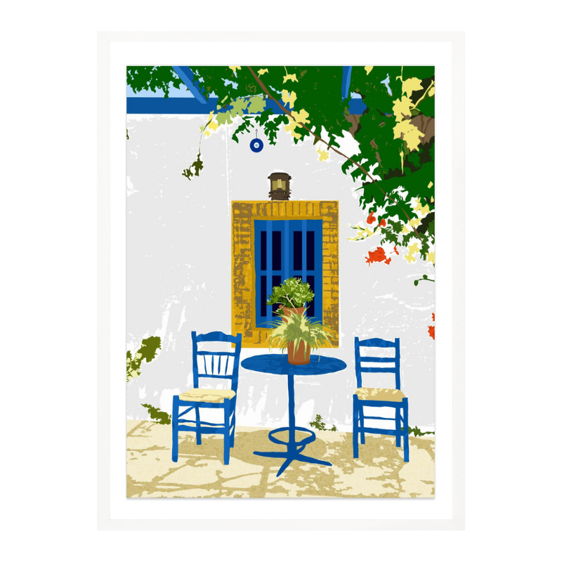 Cuadro "Greek Vacay for Two"