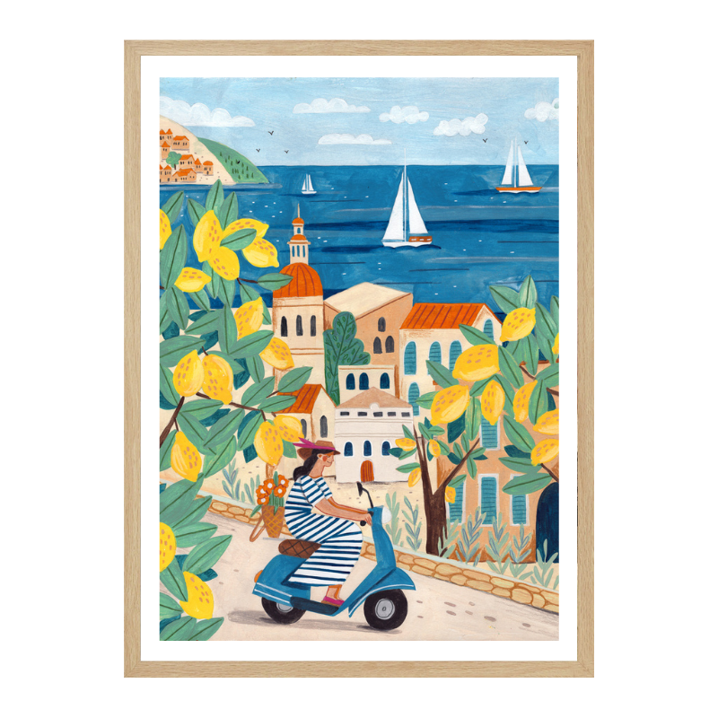 Cuadro "Woman in the Amalfi Coast"