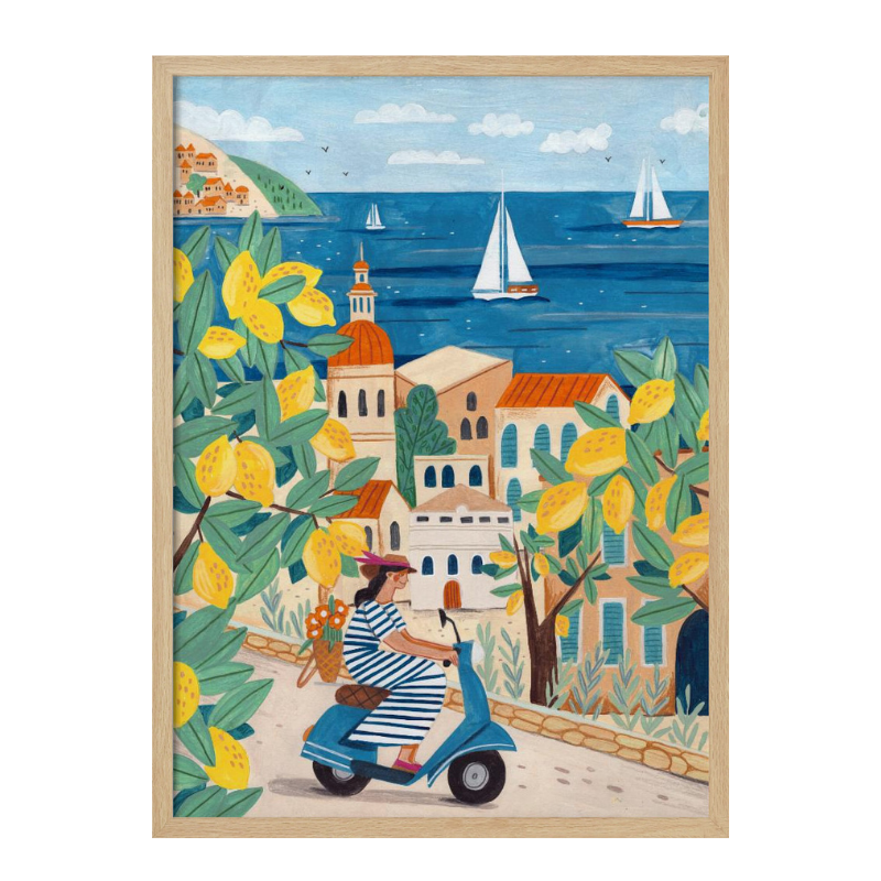 Cuadro "Woman in the Amalfi Coast"