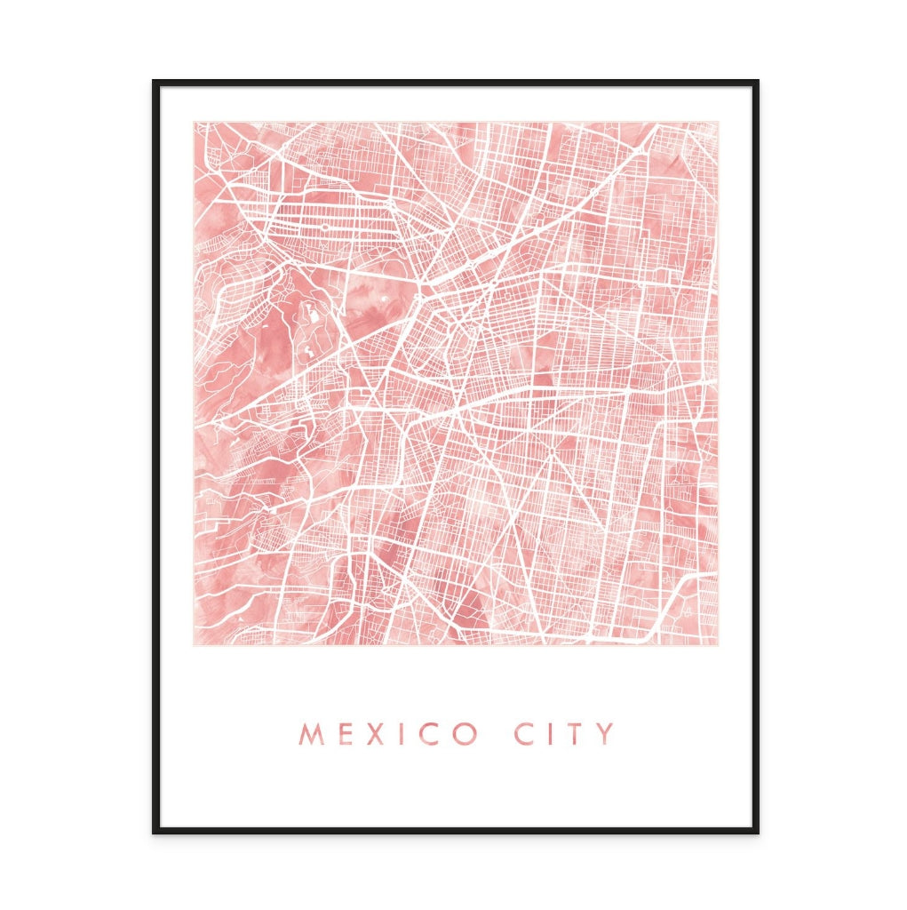 Cuadro "Mexico Pink Watercolor"