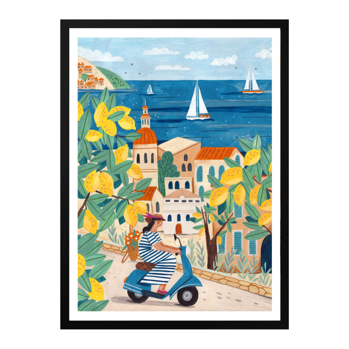 Cuadro "Woman in the Amalfi Coast"