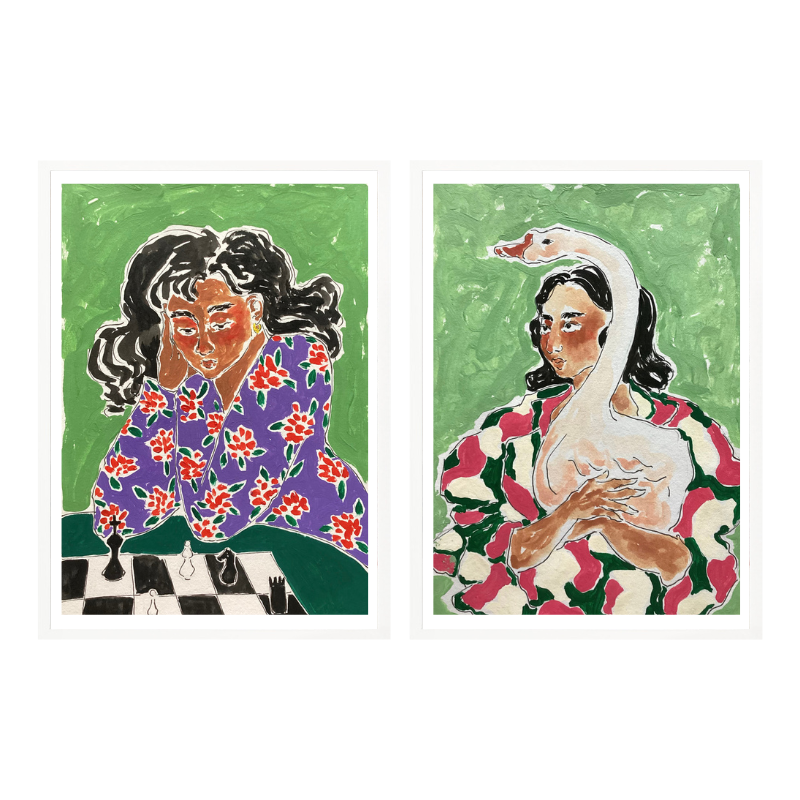 Set de cuadros "Green Thoughts"