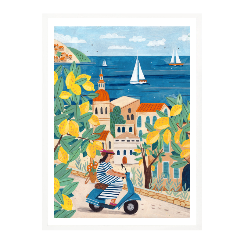 Cuadro "Woman in the Amalfi Coast"