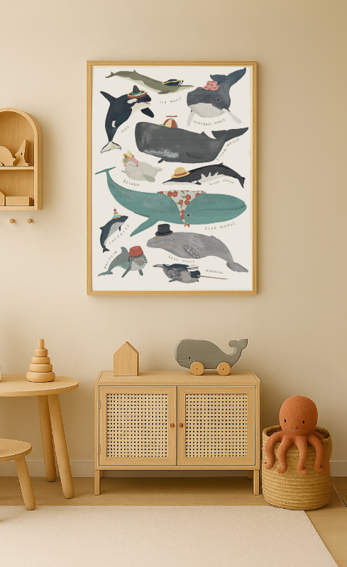 Cuadro "Whales In Hats"