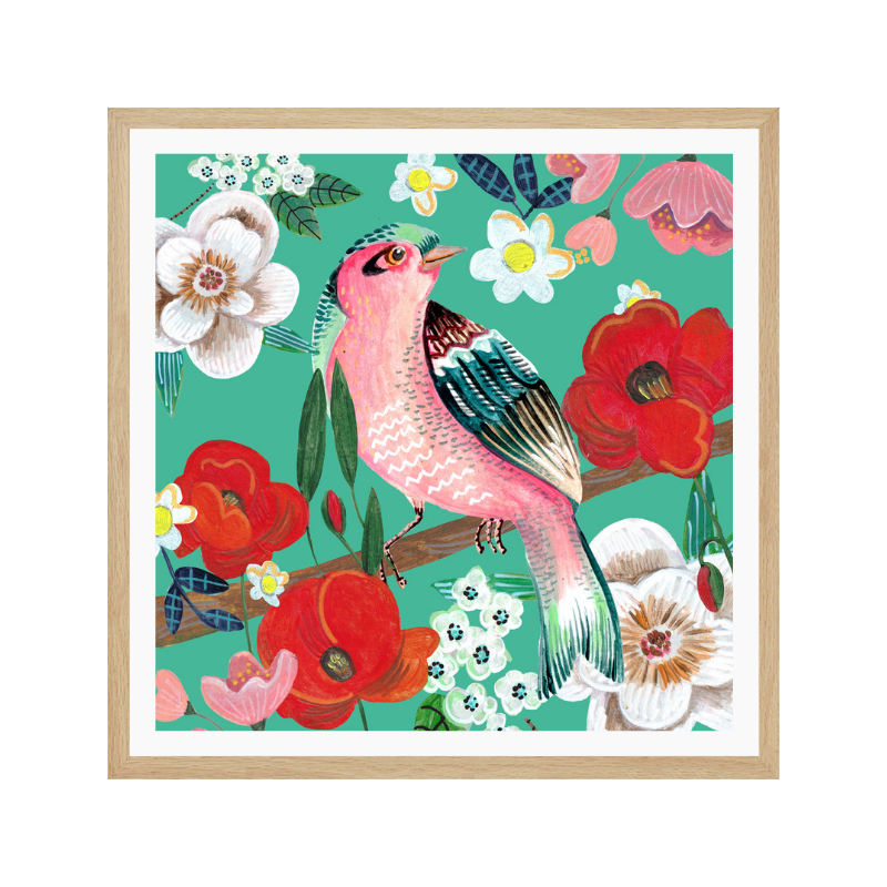 Cuadro "Bird and Flowers"