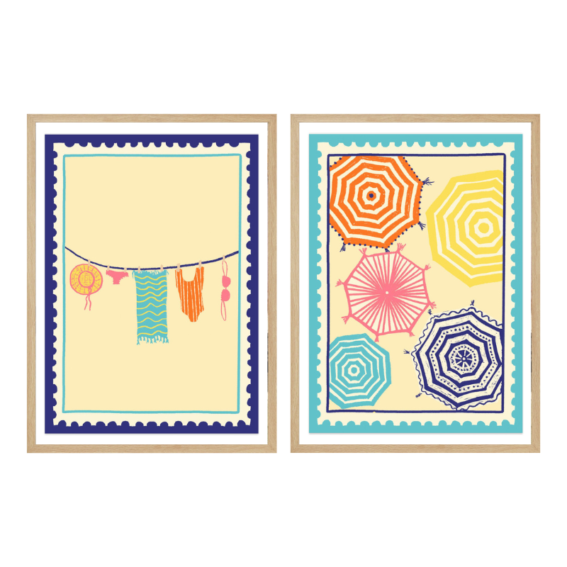 Set de cuadros "Beach Shades"