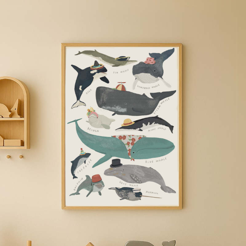 Cuadro "Whales In Hats"