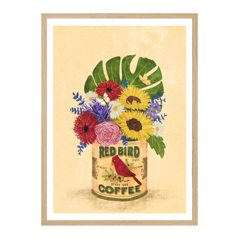 Cuadro "Flowers In a Vintage Coffee Can"