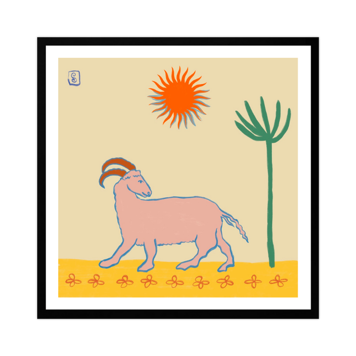 Cuadro "Stylized Pink Goat"