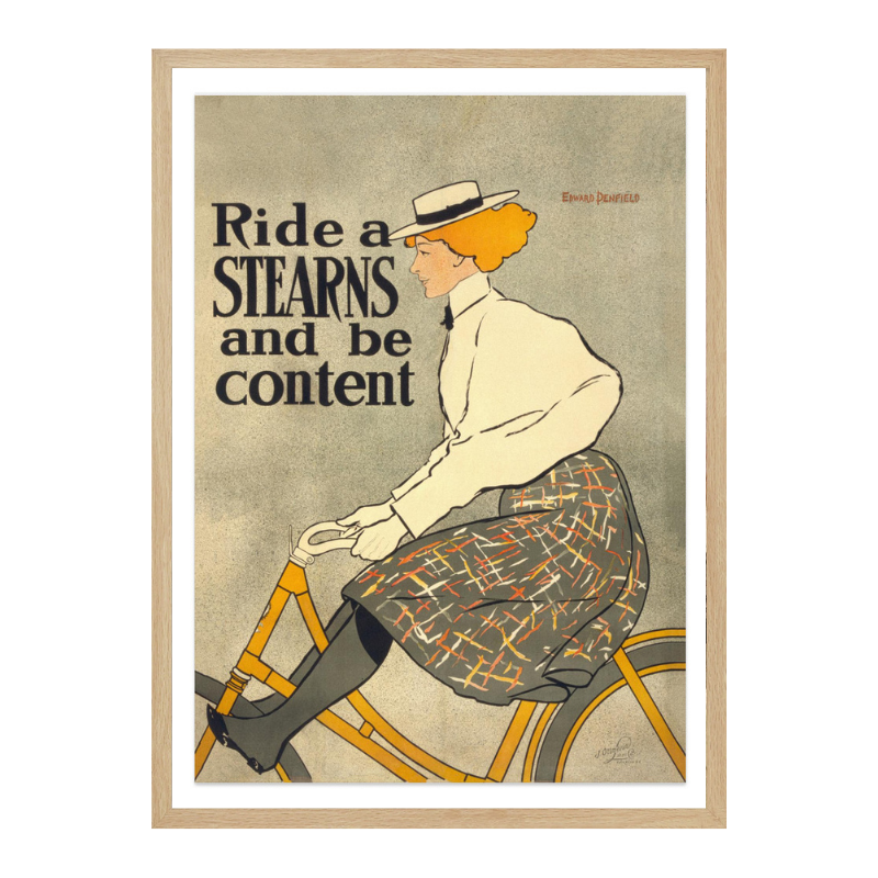 Cuadro "Ride a Stearns and Be Content"