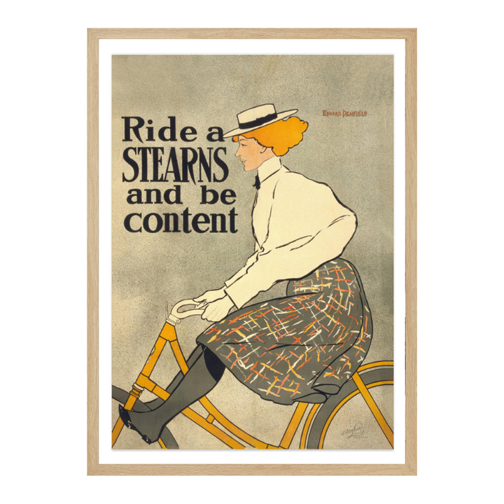 Cuadro "Ride a Stearns and Be Content"