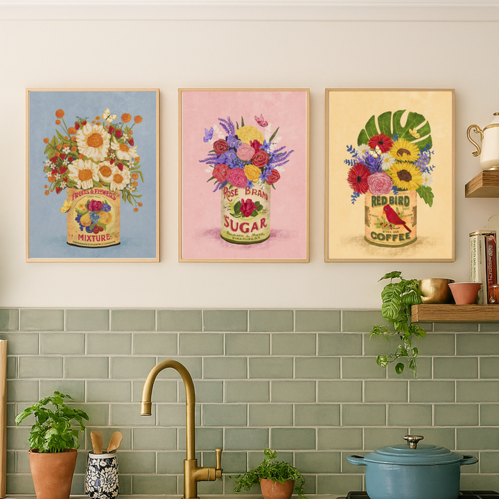 Cuadro "Flowers In a Vintage Coffee Can"