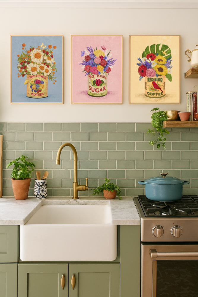 Cuadro "Flowers in a vintage tea can"