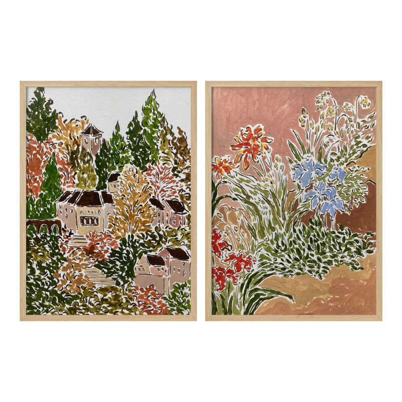 Set de cuadros "Autumn Garden"