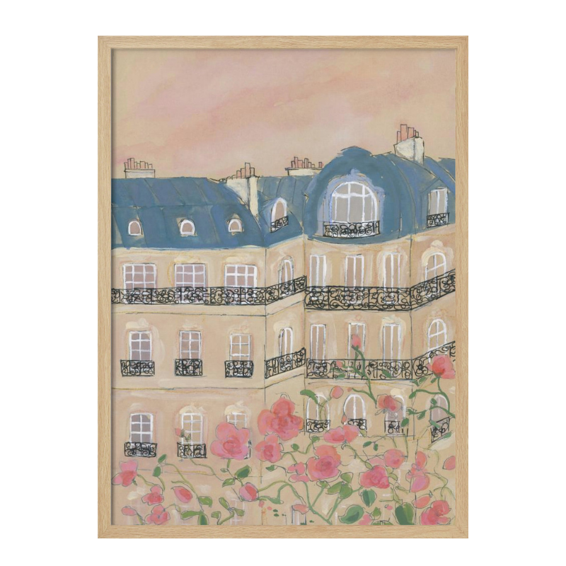 Cuadro "Sunset Over Paris Buildings"