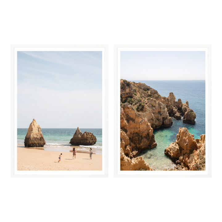 Set de cuadros "Golden Algarve Escape"