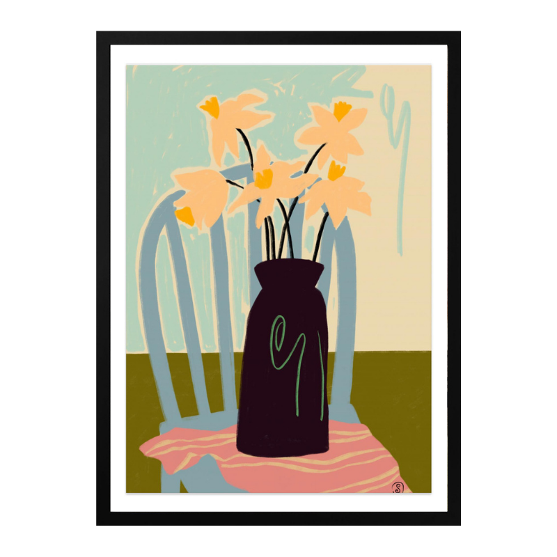 Cuadro "Minimalist Still Life With Flowers"
