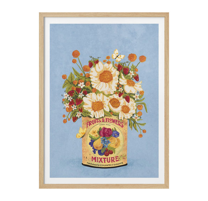 Cuadro "Flowers in a vintage tea can"