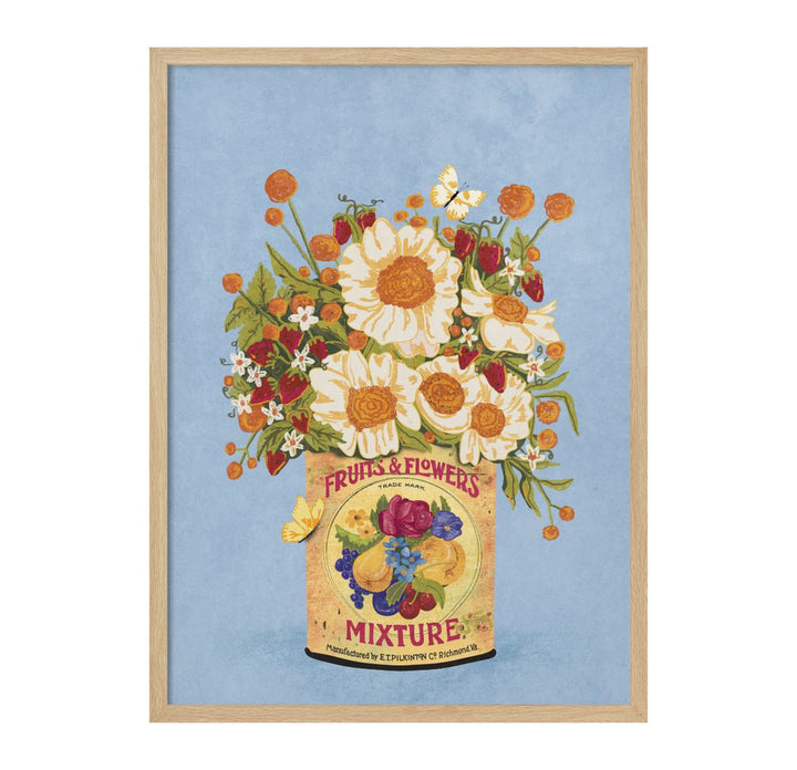 Cuadro "Flowers in a vintage tea can"