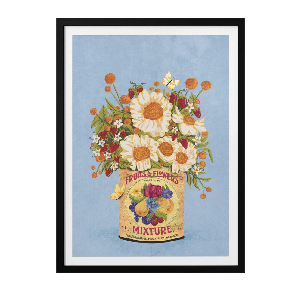 Cuadro "Flowers in a vintage tea can"
