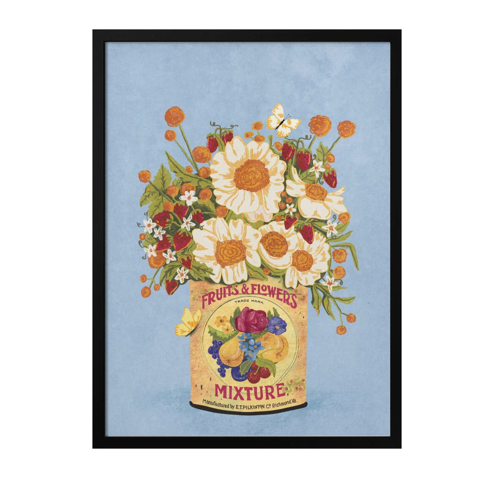 Cuadro "Flowers in a vintage tea can"
