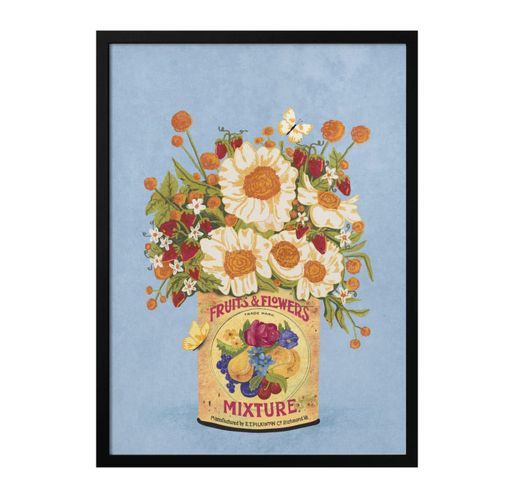 Cuadro "Flowers in a vintage tea can"